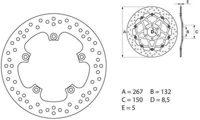 BREMBO / ブレンボ ORO (オーロ) ブレーキディスク ラウンドフィックス | 68B407C2