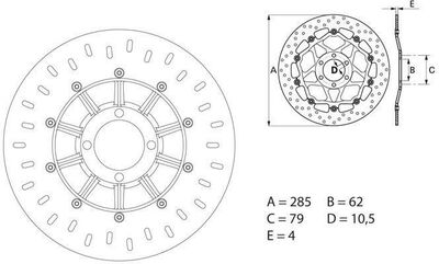 BREMBO / ブレンボ ORO (オーロ) ブレーキディスク ラウンドフィックス | 68B407D2