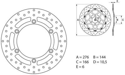 BREMBO / ブレンボ ORO (オーロ) ブレーキディスク ラウンドフィックス | 68B407E7