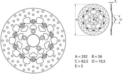 BREMBO / ブレンボ ORO (オーロ) ブレーキディスク ラウンドフローティング | 78B40828