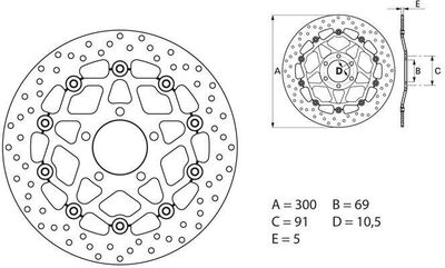 BREMBO / ブレンボ ORO (オーロ) ブレーキディスク ラウンドフローティング | 78B40842