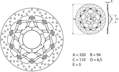 BREMBO / ブレンボ ORO (オーロ) ブレーキディスク ラウンドフローティング | 78B40877