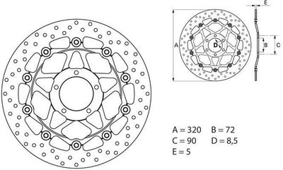 BREMBO / ブレンボ ORO (オーロ) ブレーキディスク ラウンドフローティング | 78B40880