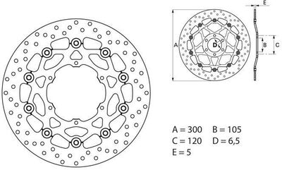 BREMBO / ブレンボ ORO (オーロ) ブレーキディスク ラウンドフローティング | 78B40896