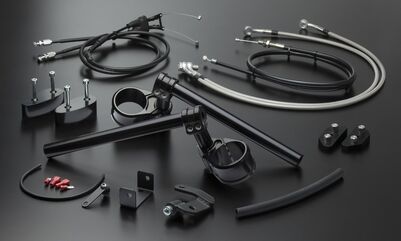 ABM / エービーエム KIT multiClip Tour Ø52 mm Slim - type without grip heating, カラー: ブラック | 101168-F15