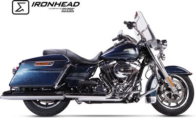 IXIL / イクシル Slip On Exhaust (Right Muffler) - Ironhead Round Chrome | HD 1016 SC