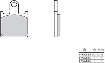 BREMBO / ブレンボ ブレーキパッド 07KA28LA シンタード・メタル | 07KA28LA