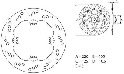 BREMBO / ブレンボ ORO (オーロ) ブレーキディスク ラウンドフィックス | 68B40748