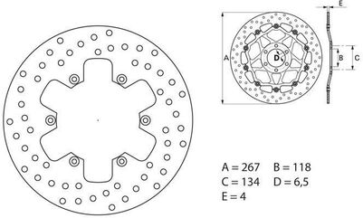 BREMBO / ブレンボ ORO (オーロ) ブレーキディスク ラウンドフィックス | 68B407C1