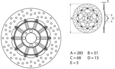 BREMBO / ブレンボ ORO (オーロ) ブレーキディスク ラウンドフィックス | 68B407D3