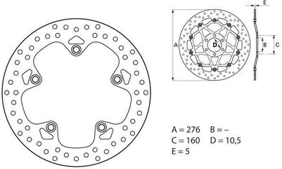 BREMBO / ブレンボ ORO (オーロ) ブレーキディスク ラウンドフィックス | 68B407G9