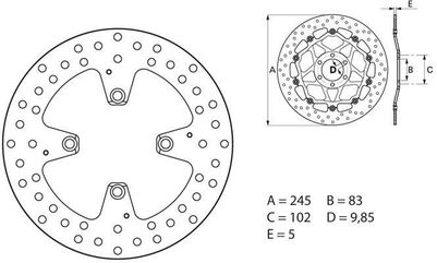 BREMBO / ブレンボ ORO (オーロ) ブレーキディスク ラウンドフィックス | 68B407H1