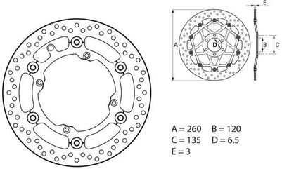 BREMBO / ブレンボ ORO (オーロ) ブレーキディスク ラウンドフローティング | 78B40814