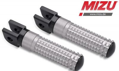 Mizu レーシングフットペグ ABE認可品 ブラック/シルバー | 409ST1110018