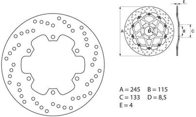 BREMBO / ブレンボ ORO (オーロ) ブレーキディスク ラウンドフィックス | 68B40791