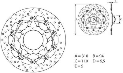 BREMBO / ブレンボ ORO (オーロ) ブレーキディスク ラウンドフローティング | 78B40867