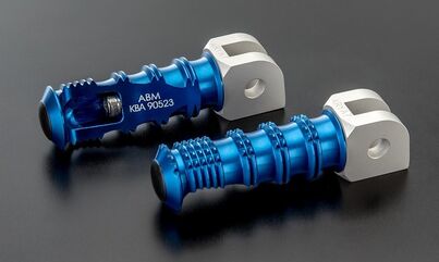 ABM / エービーエム Replacement rests rGrip KA 2 - pillion rider, クランプカラー: シルバー, レストカラー: ブラック | 100184-F11-F15
