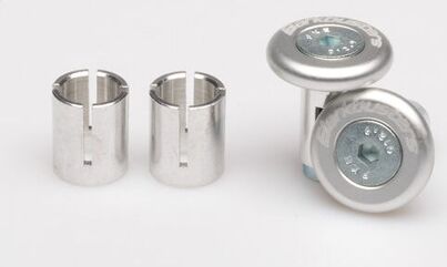 SW Motech Bar end grip protector. Silver. Includes 14mm & 18mm internal fittings. | B-045-SL