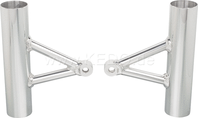Kedo Aluminum Headlight Brackets (1 pair), polished, 1 Pair, GibbonSlap-Style (Wrenchmonkees) | WM0015