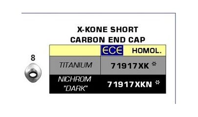 Arrow / アロー Street X-KONEショートチタンサイレンサー、エンドキャップカーボン、ECEホモログ、DBキラーが含まれています | 71917XK