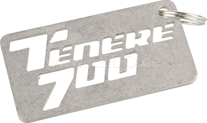 Kedo Key Fob with "Ténéré 700" logo, size 55x28mm, 2mm stainless steel with key ring | 41375