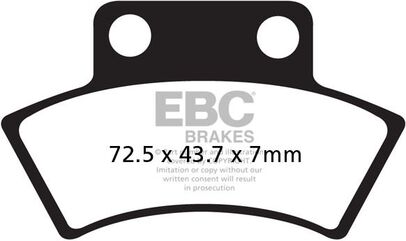 EBCブレーキ カーボン TT パッド Enduro/MX バイク リア左側用 | FA232TT