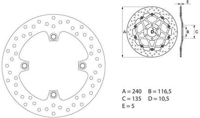 BREMBO / ブレンボ ORO (オーロ) ブレーキディスク ラウンドフィックス | 68B40783