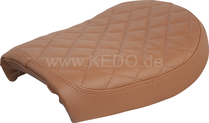 Kedo Solo Seat, complete brown, with hand-sewn Diamond pattern, ready-to-mount | 22503
