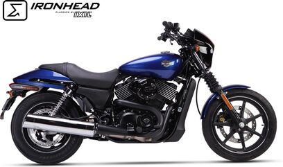 IXIL / イクシル Slip On Exhaust - Ironhead Round Chrome | HD 1001 SC