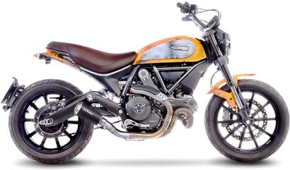 LeoVince / レオビンチ LV-10 ブラック スリップオン ステンレス, ステンレス エンドキャップ Racing DUCATI SCRAMBLER 800 ICON/CLASSIC (2015-2016) | 15206B