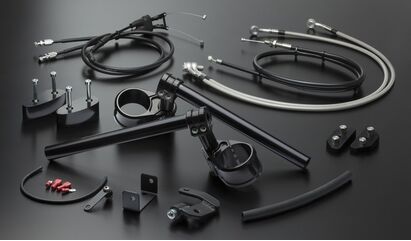 ABM / エービーエム KIT multiClip Sport TCS Ø50 mm, シュリンクチューブカラー: トランスペアレント, コネクションカラー: シルバー, マルチクリップカラー: ブラック | 106492-F30-F11-F15