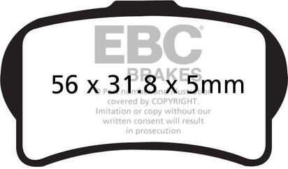 EBCブレーキ カーボン TT パッド Enduro/MX バイク フロント左側用 | FA644TT