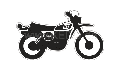 Kedo XT500'78 stickers, stylized '78 model, glossy black, size approx. 100x58, 1 piece | 80170-78S
