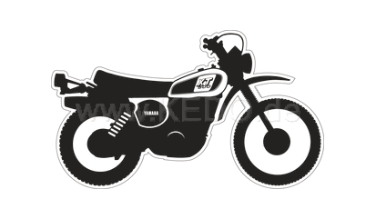 Kedo XT500'79 stickers, stylized '79 model, glossy black, size approx. 100x58, 1 piece | 80170-79S