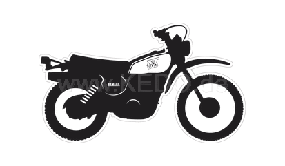 Kedo XT500'86 stickers, stylized '86 -'87 model, glossy black, size approx. 100x58, 1 piece | 80170-86S