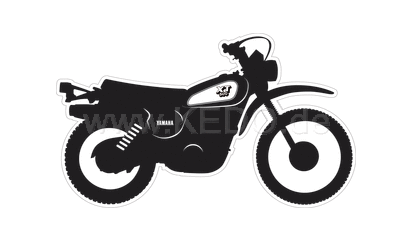 Kedo XT500'88 stickers, stylized '88 -'89 model, glossy black, size approx. 100x58, 1 piece | 80170-88S