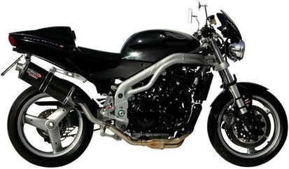 MIVV / ミヴ -SPORT OVAL- スリップオン カーボン for TRIUMPH SPEED TRIPLE (02-04) | AT.003.LE