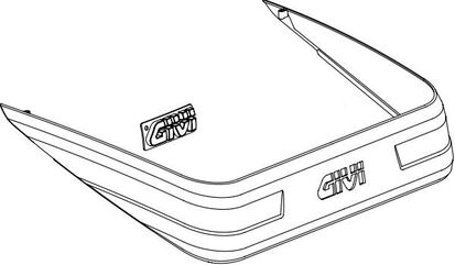 GIVI / ジビ Plate 塗装済み With GIVI / ジビ ロゴ Chrome For B32 | ZB32PV