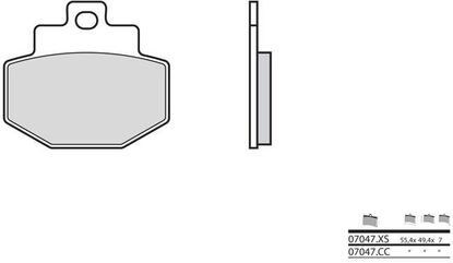 BREMBO / ブレンボ ブレーキパッド 07047XS カーボンセラミック オーガニック | 07047XS