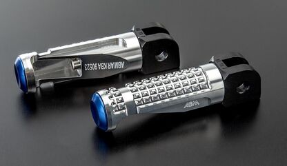 ABM / エービーエム Replacement rests rGripEvo YA 7 - rider, クランプカラー: ブラック, レストボディーカラー: シルバー, カバーカラー: ブラック | 106522-F15-F11-F15