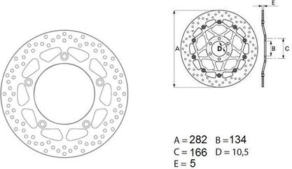 BREMBO / ブレンボ ORO (オーロ) ブレーキディスク ラウンドフィックス | 68B407F8