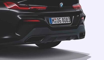 BMW Genuine Tailpipe Blends Black High Gloss | 82128093897 / 82 12 8 093 897