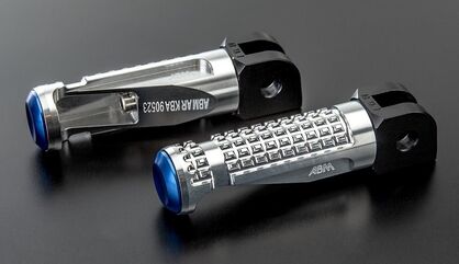 ABM / エービーエム Replacement rests rGripEvo SU 3 - pillion rider, クランプカラー: シルバー, レストボディーカラー: シルバー, カバーカラー: シルバー | 106526-F11-F11-F11