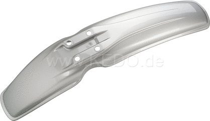 Kedo Replica Front Front Fender 'Crystal Silver', painted, with original mounting holes | 50733