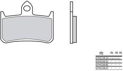 BREMBO / ブレンボ ブレーキパッド 07HO28LA シンタード・メタル | 07HO28LA