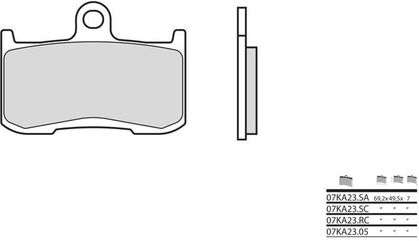 BREMBO / ブレンボ ブレーキパッド 07KA23LA シンタード・メタル | 07KA23LA