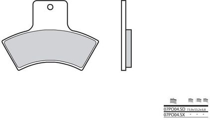 BREMBO / ブレンボ ブレーキパッド 07PO04SX シンタード・メタル | 07PO04SX