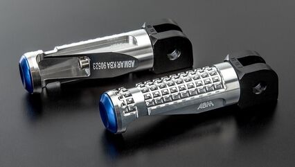 ABM / エービーエム Replacement rests rGripEvo YA 1 - rider, クランプカラー: ブラック, レストボディーカラー: シルバー, カバーカラー: ゴールド | 106520-F15-F11-F12