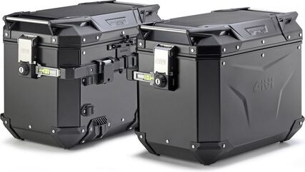 GIVI / ジビ アルミ サイドケースセット Trekker Outback（トレッカーアウトバック） Evo 左右 48 48L ずつ / ブラック / （最大荷重10kgずつ） / Monokey | OBKE48BPACK2