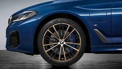 BMW Genuine 19 Light Metal Wheel V-Spoke 635 Bicolor (Night Gold, Sheen-Turned) | 36115A2A390 / 36 11 5 A2A 390